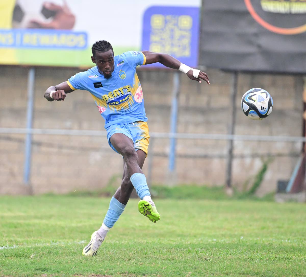 Waterhouse FC’s Javane Bryan ... scored his team’s winner. 