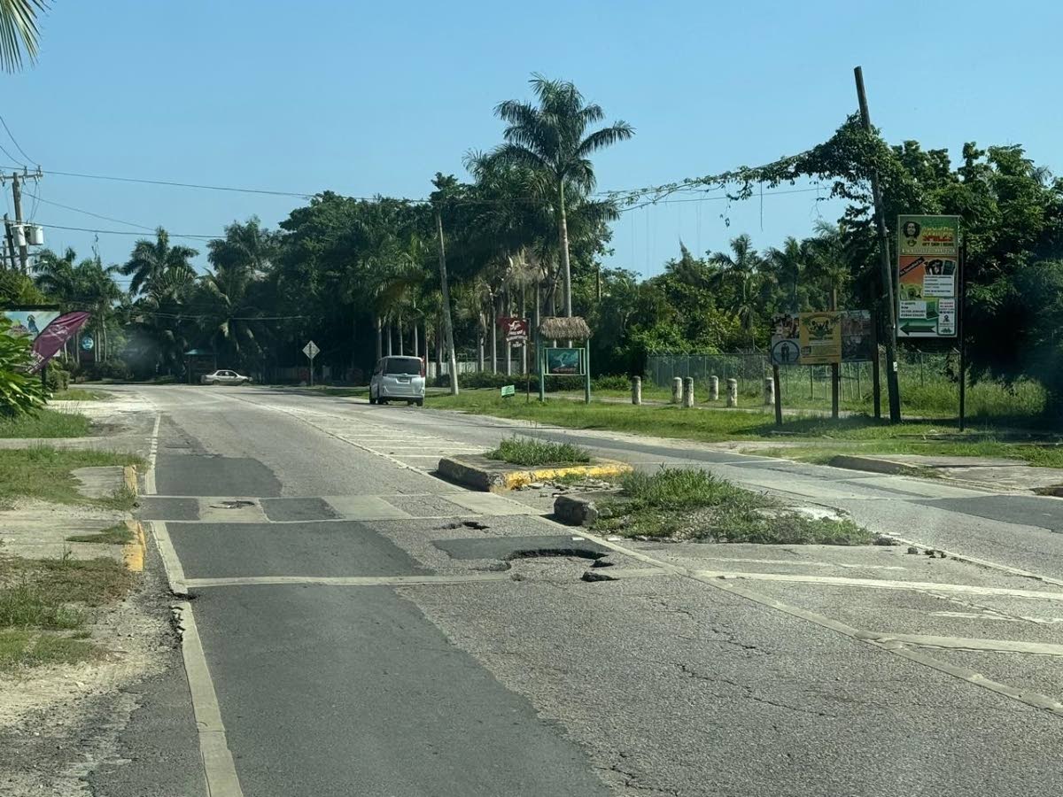 The Norman Manley Boulevard in Negril.