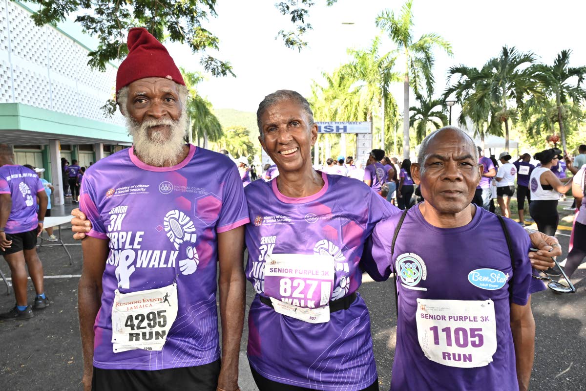 Judith Wedderburn shares lens time with Winston Harris (left) and Oral Anderson.  