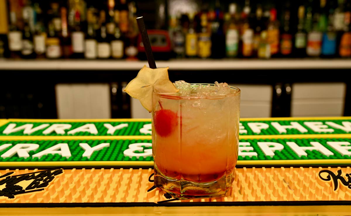 The spring breaker: coconut rum, white rum and pineapple juice with a cherry on top. 
