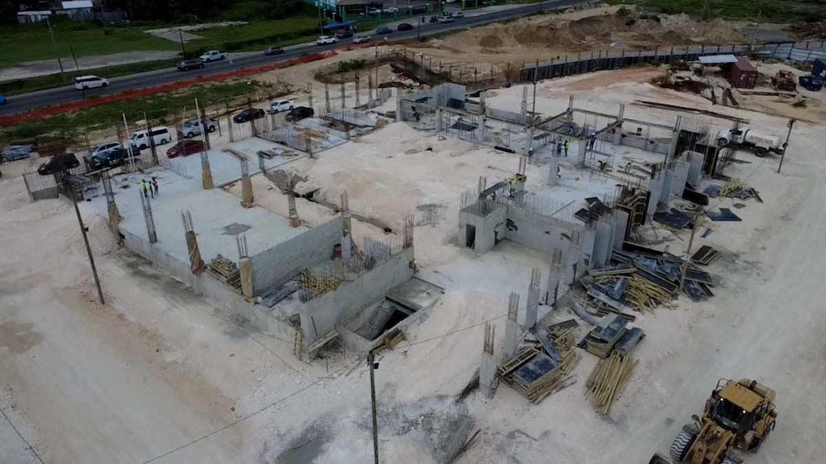 An aerial view of the St Catherine North Divisional Police Headquarters now under construction.
