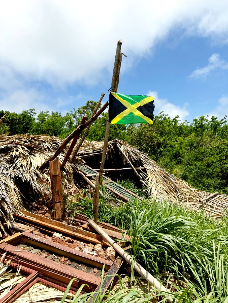 Vassell House after it was demolished by Hurricane Beryl.