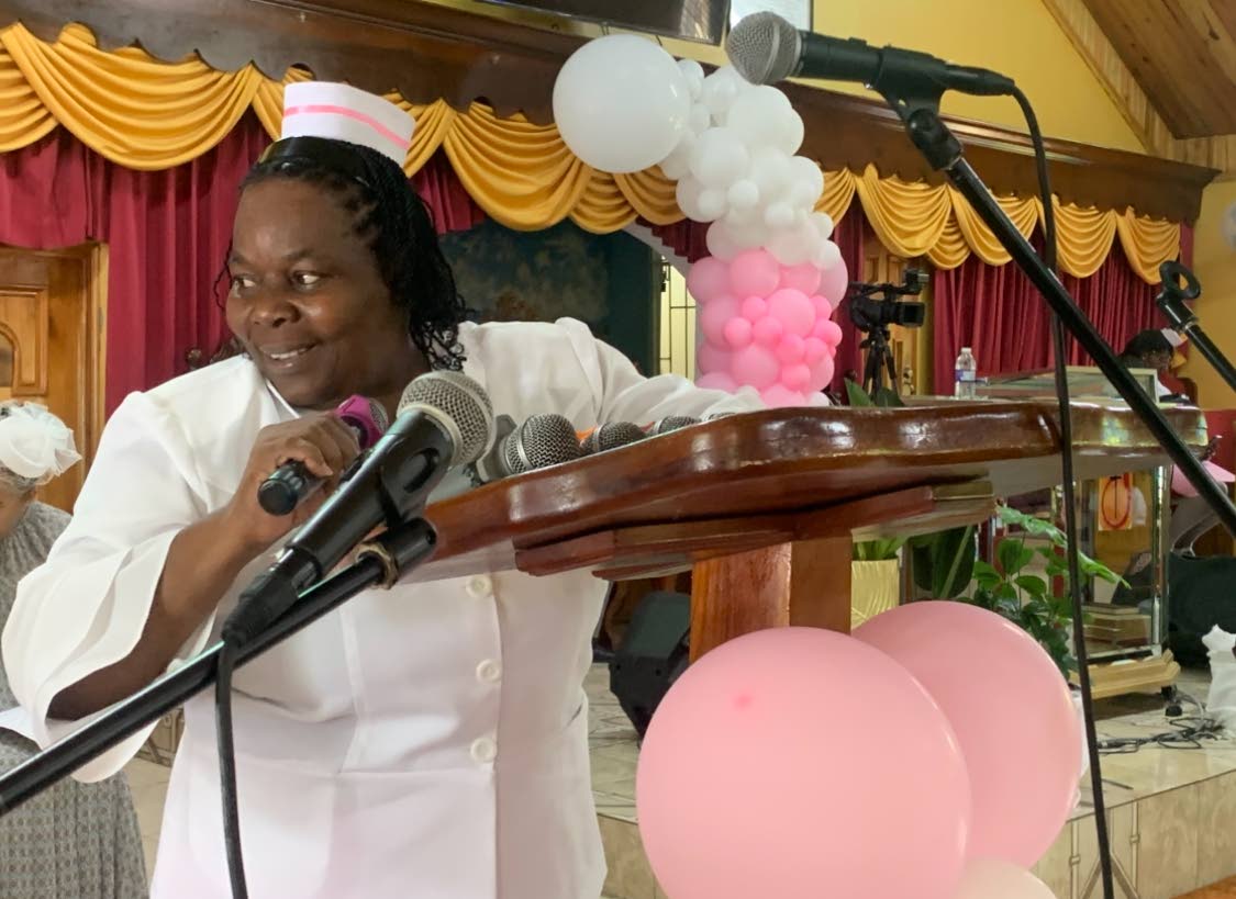 NPCA President Ivin Malahoo heaping praise on her colleagues for their dedicated service.