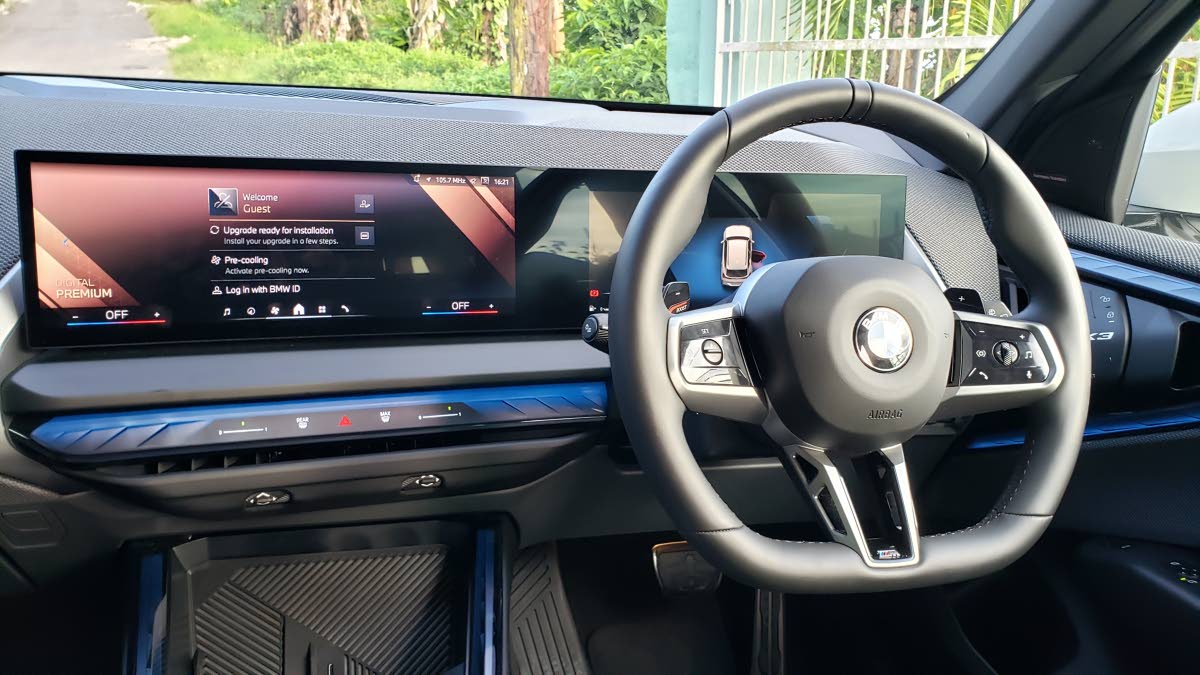 BMW X3 interior. 