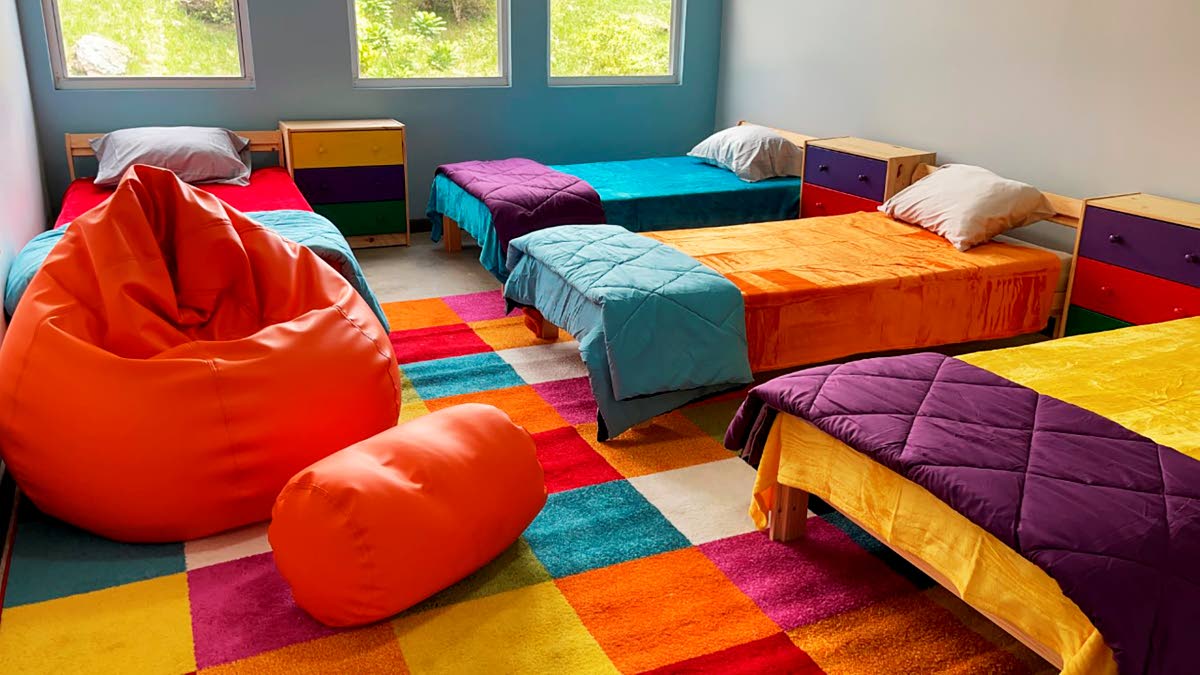 
A look at one of the colourfully decorated rooms inside the new Mount Olivet dorm.