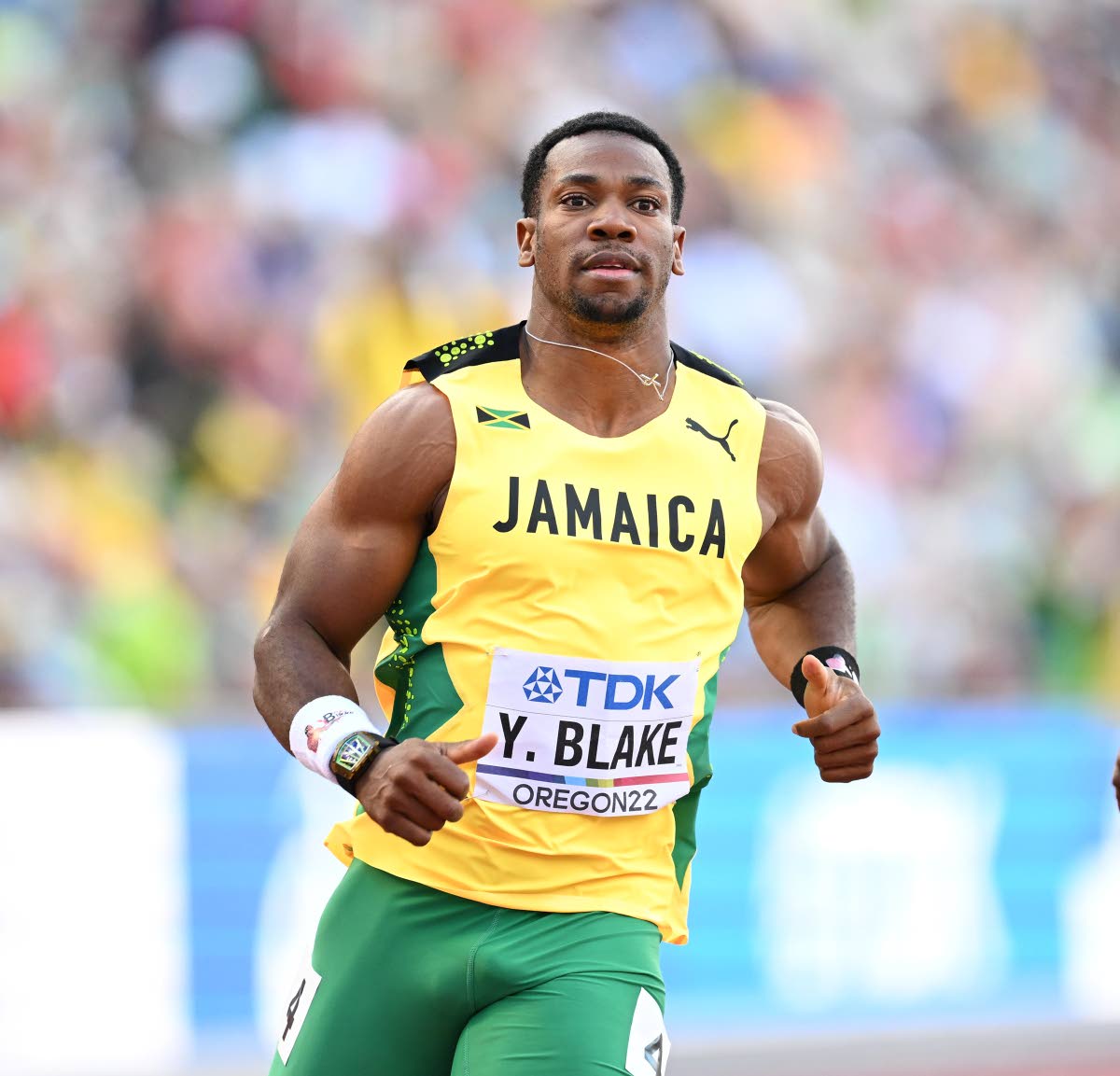 Yohan Blake in action at the World Athletics Championships in Eugene, Oregon in 2022.