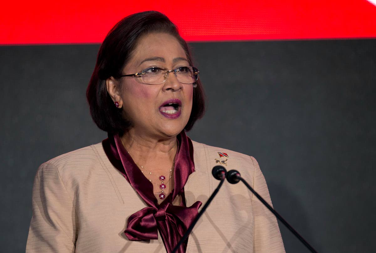 Trinidad and Tobago's Prime Minister Kamla Persad-Bissessar.