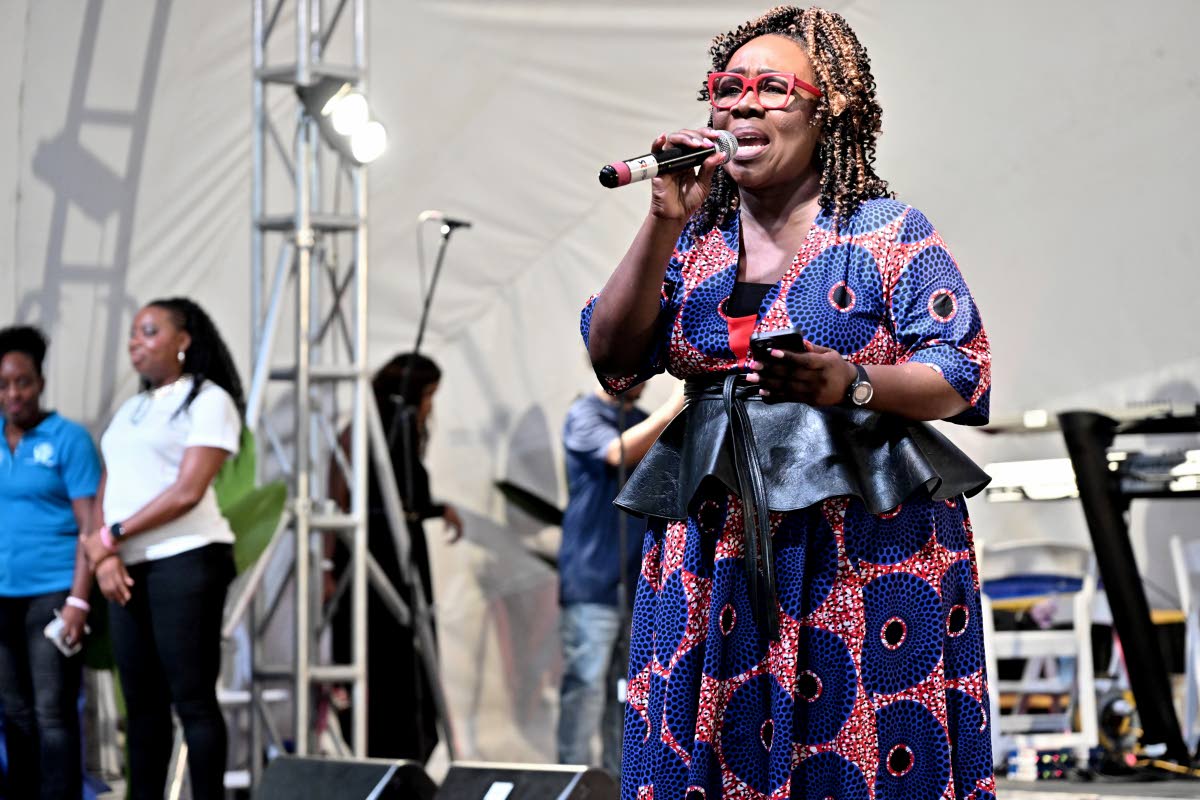 Emcee Nadine Blair brought the energy, worship and praise.