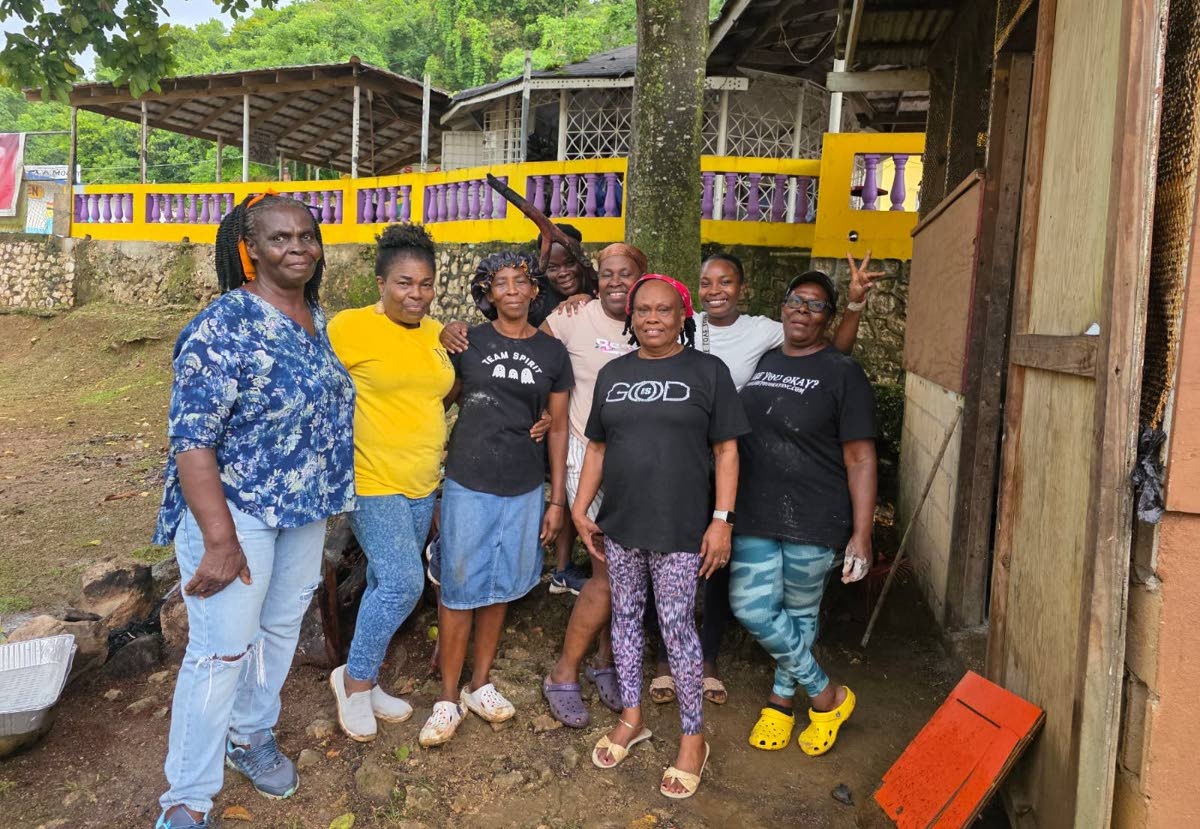 Family members (from left) Anita Watson, Naomi Barrett-Davis, Andrene Montague, Macrena Brandford, Marlene Bremmer, Lorna McDonald, Leslie-Ann Brandford and Cynthia Watson gather following a successful staging of the Cedar Valley Community Health Fair in 