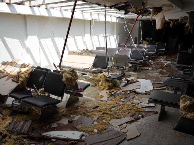 The section of the concourse housing gates 1 to 5 at Sangster International Airport in Montego Bay, which sustained significant damage during the passage of Hurricane Melissa on Tuesday, October 28, 2025.