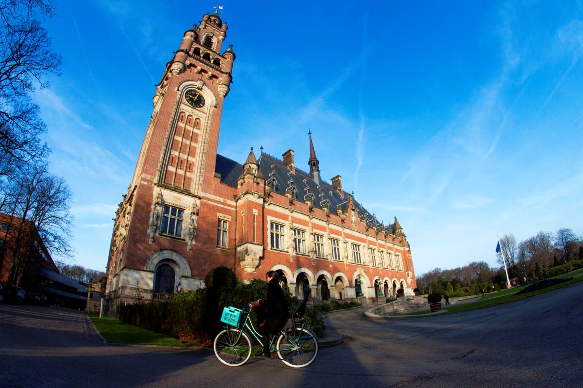 This photo shows Peace Palace, which houses the International Court of Justice, or World Court, in The Hague, Netherlands. 