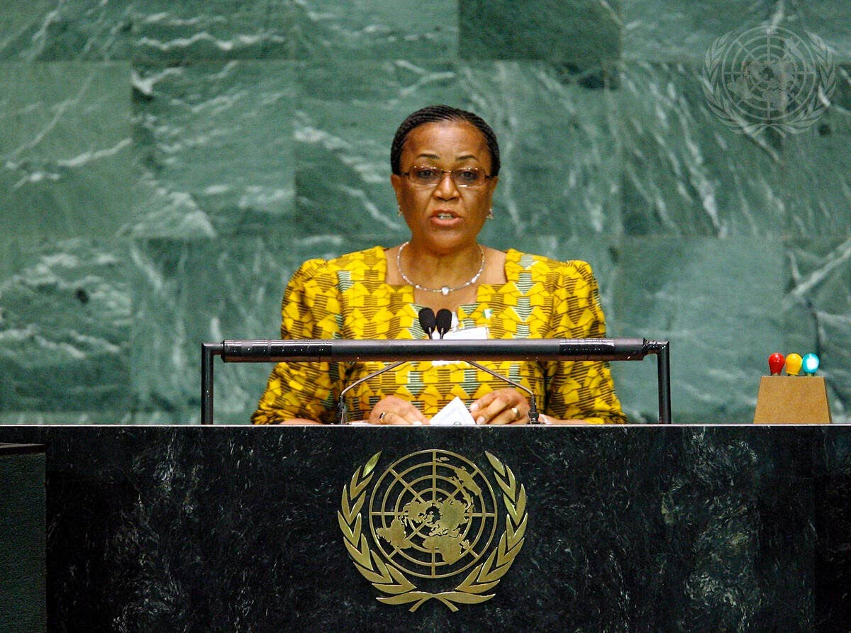 Joy Uche Ogwu addresses the general debate of the 61st session of the General Assembly at UN Headquarters in New York in September 2006.