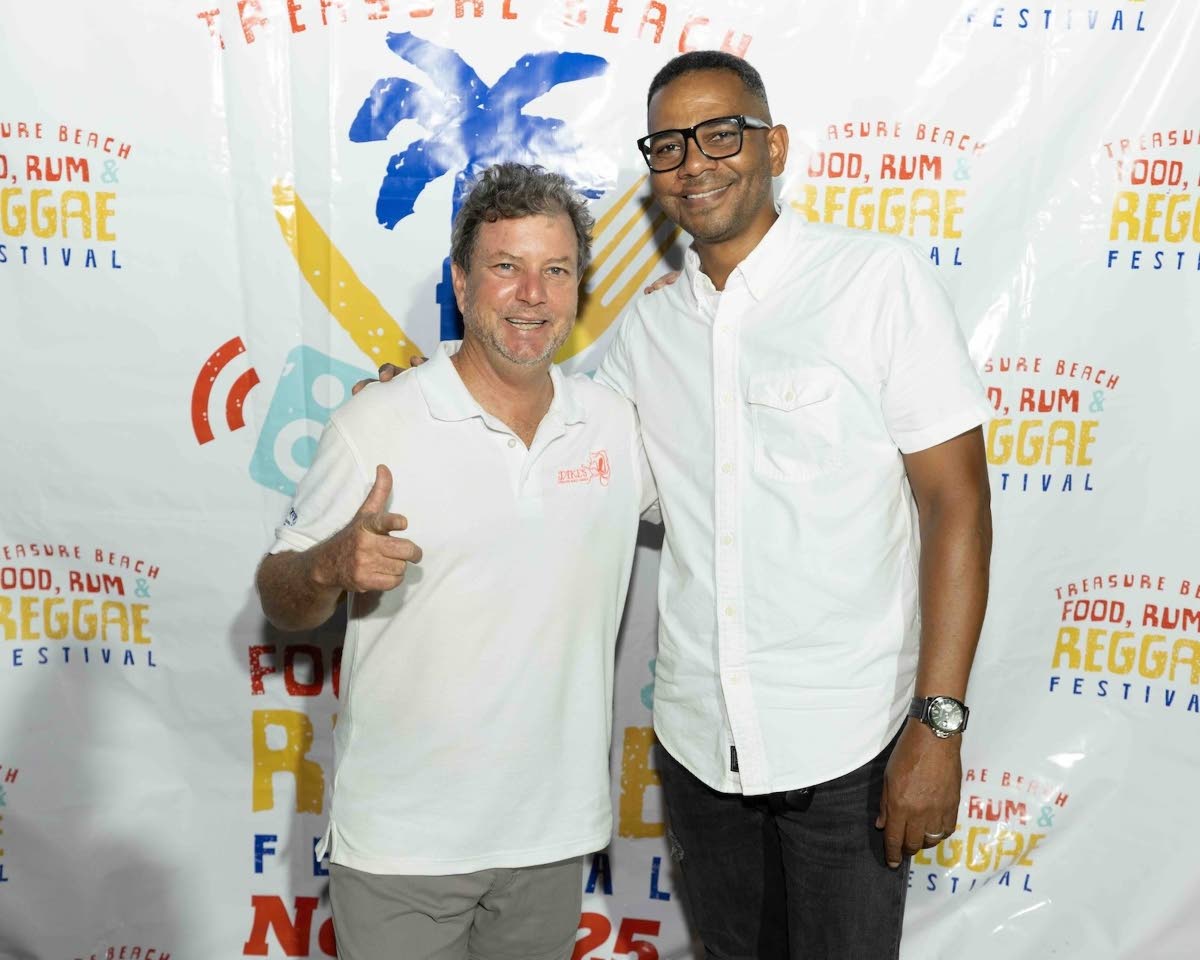Festival co-directors of the Treasure Beach Food, Rum and Reggae Festival, Jason Henzell (left) and Gregory Wright.