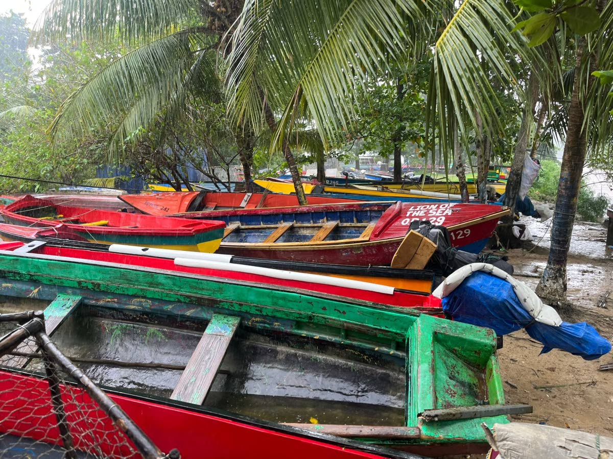 Fishing boats at White River, a coastal community bordering St Ann and St Mary, which were secured ahead of Hurricane Melissa’s passage on October 28.