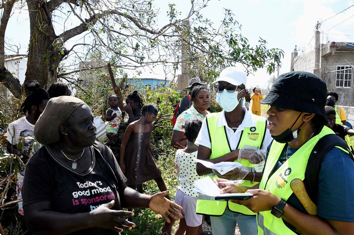 Volunteers and qualified first-aid responders and trainers treated several elderly Jamaicans with chronic ailments who lost prescribed medication during  Hurricane Melissa.