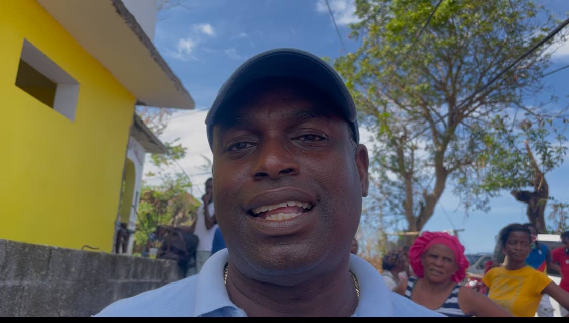 Councillor Brian Chambers said it was the first time he was smiling since being blanketed by helplessness after the passage of Hurricane Melissa.