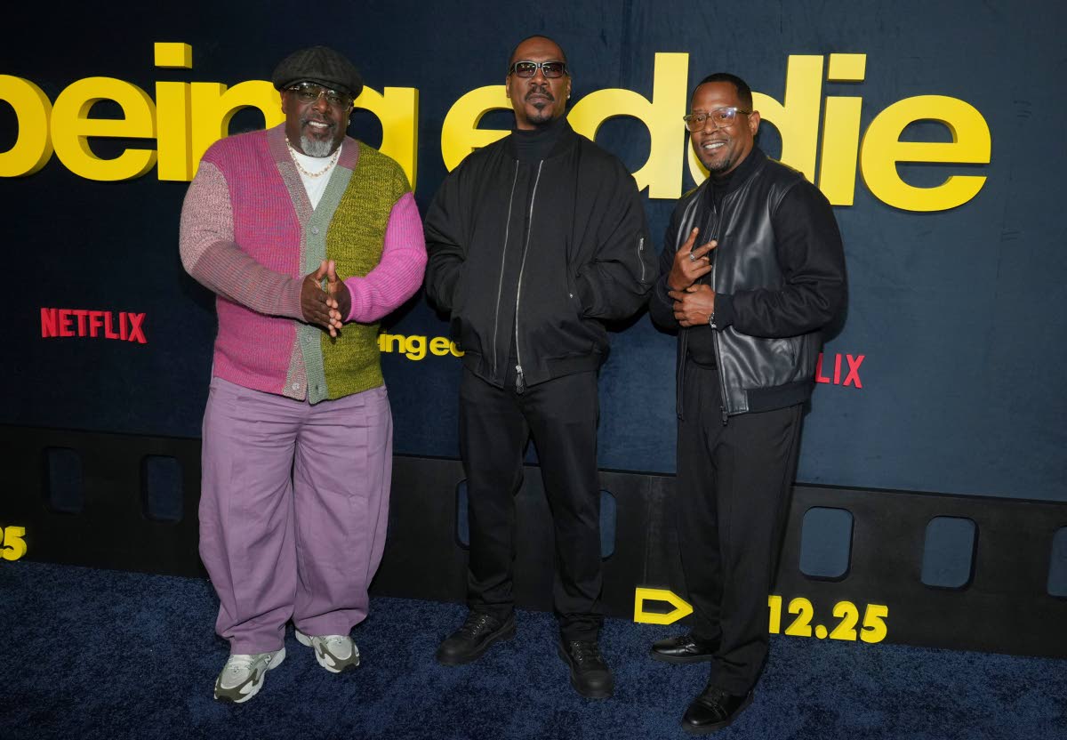 Eddie Murphy is flanked by fellow comedians Cedric the Entertainer (left) and Martin Lawrence. 