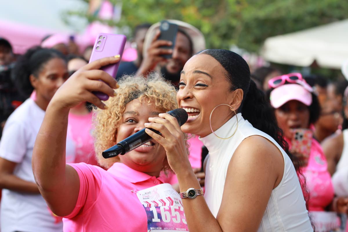Reggae songstress Alaine treats 2025 Pink Run patrons to an uplifting performance of her hit, ‘Born to Win’.