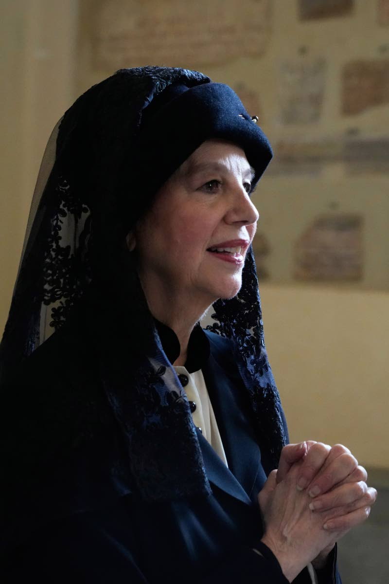 Actress Stefania Sandrelli leaves at the end of an audience of Pope Leo XIV with actors and directors from the cinema, at the Vatican last Saturday.