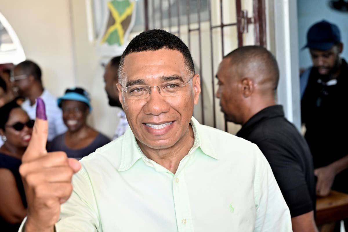 The victorious JLP candidate, Prime Minister Dr Andrew Holness.