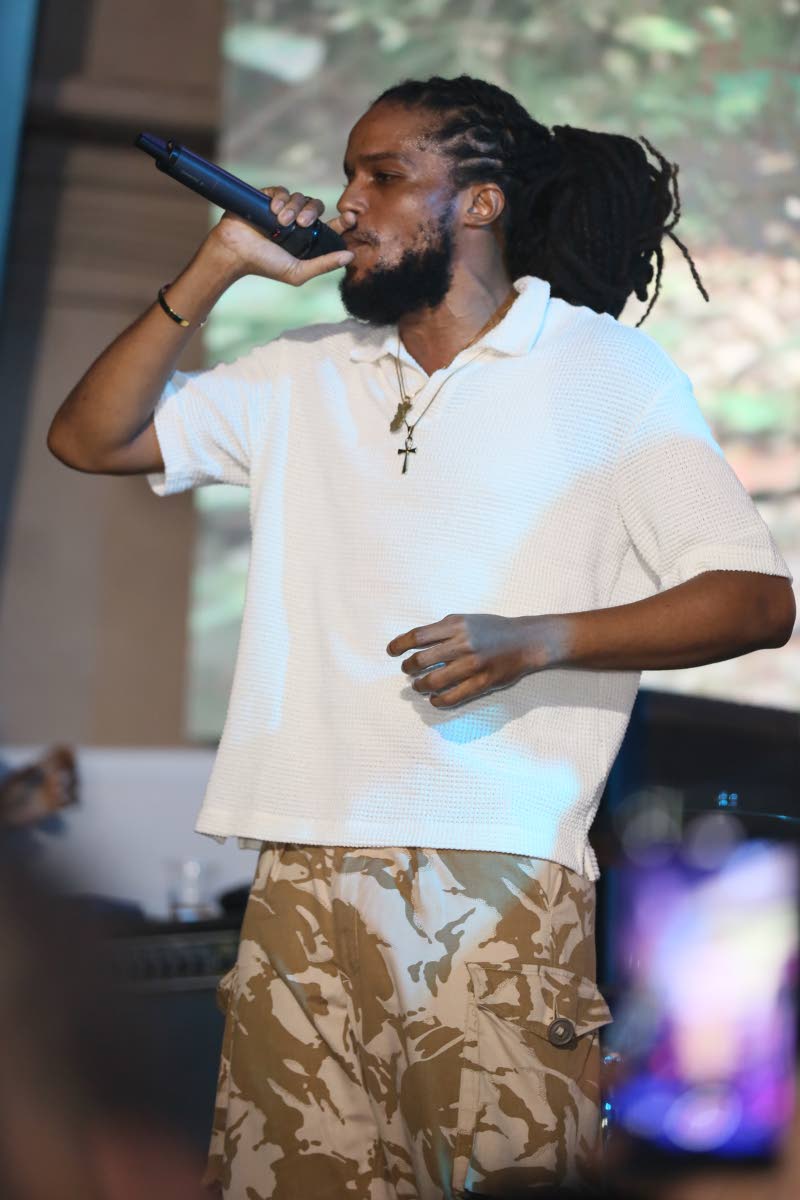 Rastafarian singer Ras-I stamps his class on the  Livewire stage.