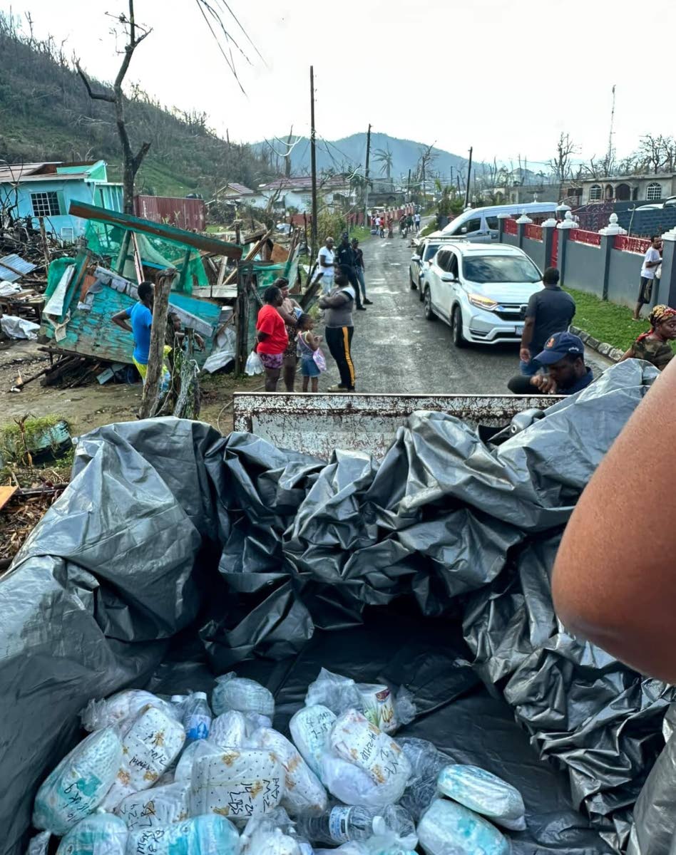A glimpse of the devastation in Waterworks as the team distributed more relief items, including toiletries and tarpaulins.