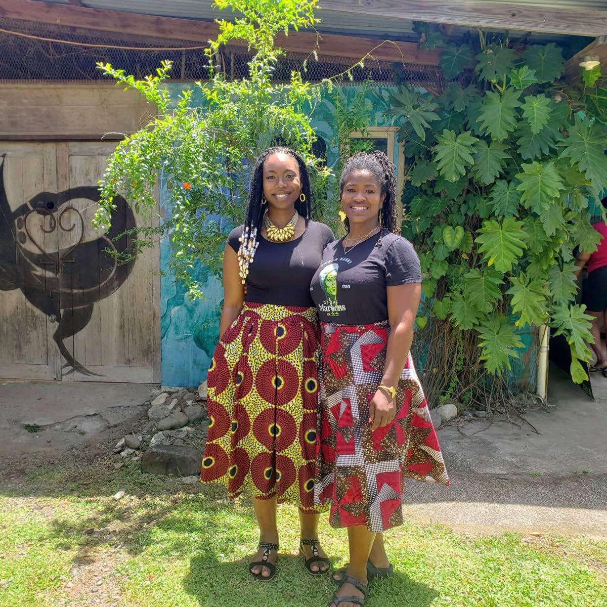 From left: Dr Brittany Osbourne and Dr Melissa Buckley, founding members of Moore Town Maroon Diaspora Ambassadors, spearheading recovery in Portland’s Rio Grande Valley.
