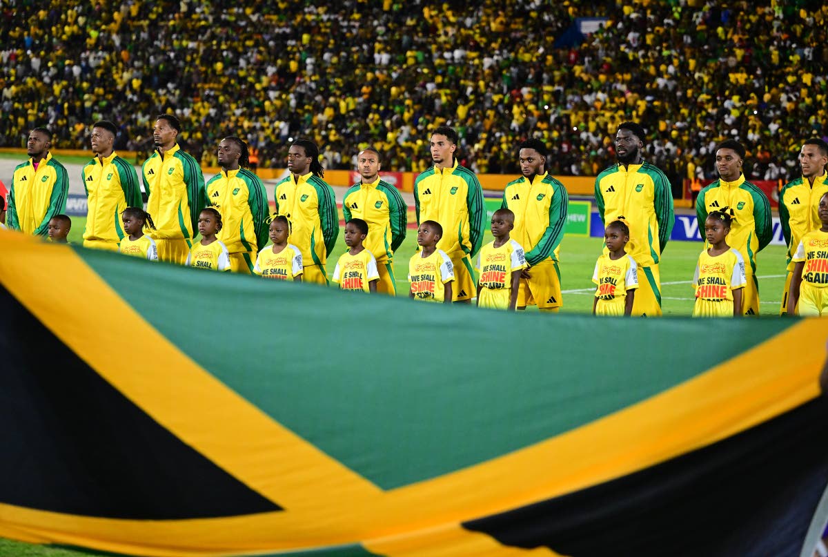 Jamaica’s Reggae Boyz get ready to face Curacao in a Concacaf World Cup Qualifier at thee National Stadium in Kingston on November 18.
