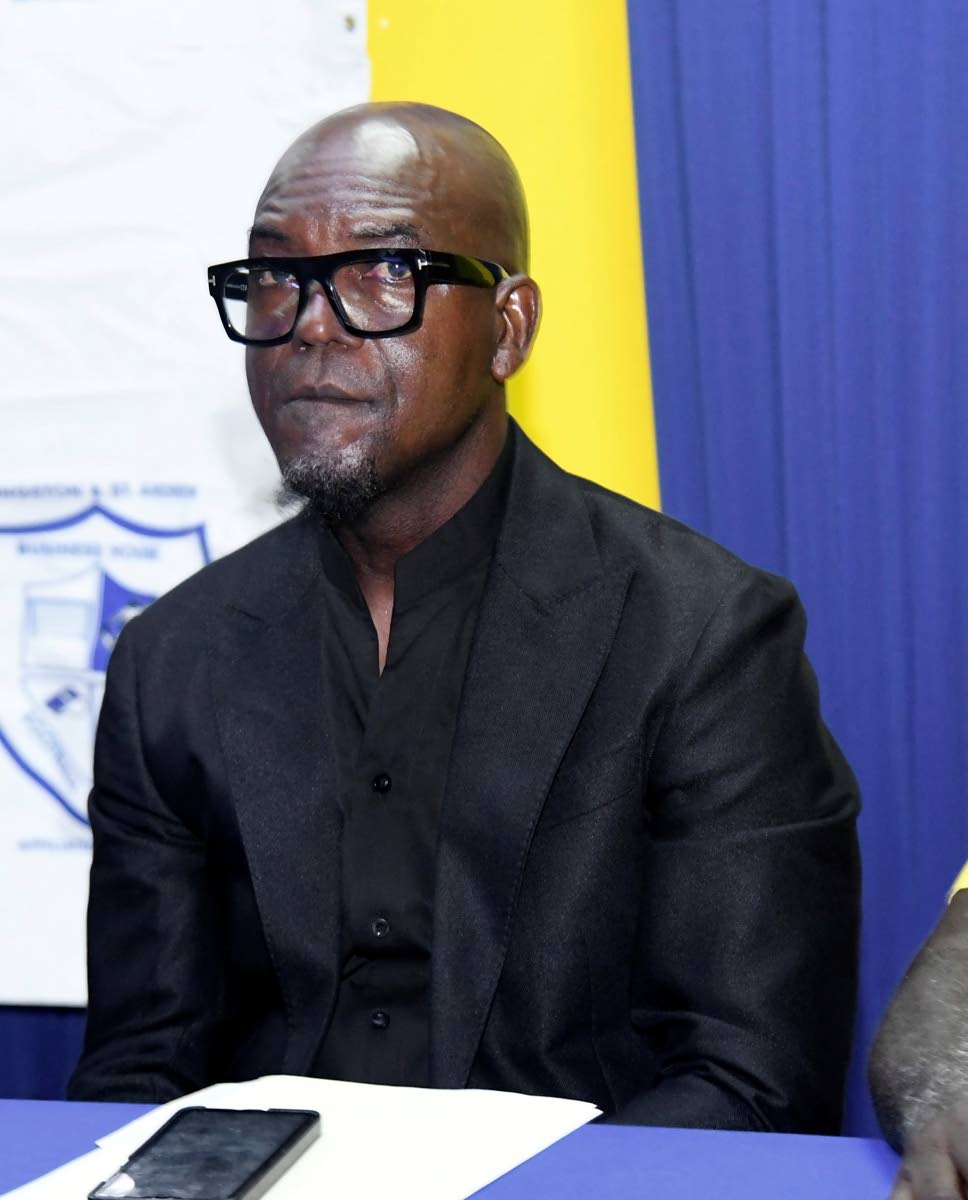 Roy Simpson. interim general secretary of the Jamaica Football Federation at the Kingston and St Andrew Football Association’s Business House Awards, held at National Housing Trust’s parking lot in New Kingston last Thursday night.