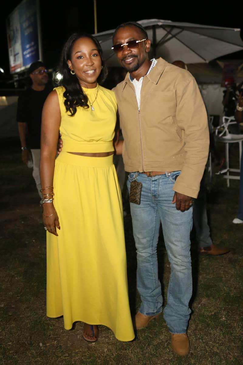 Unable to perform, on medical advice following an onstage accident in Sierra Leone, reggae artiste Christopher Martin still showed his support, sharing the moment with media personality Jadeen ‘Jade’ McGhie.