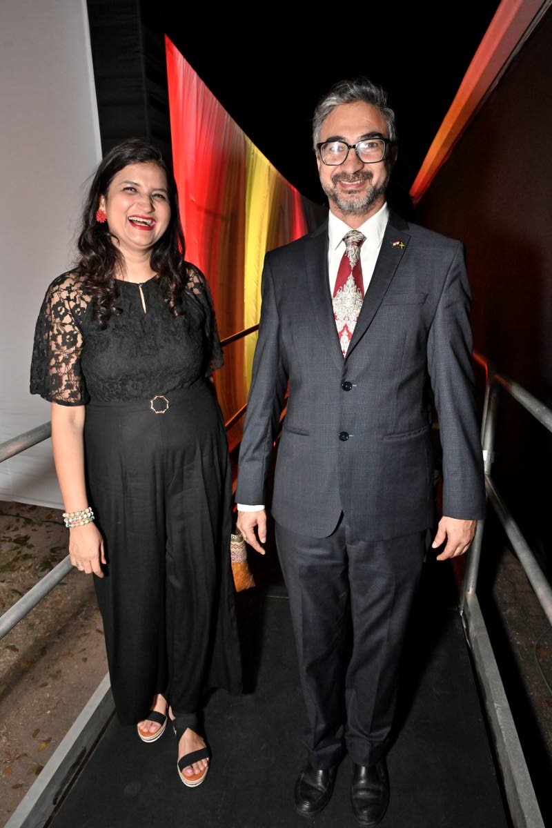 Mayank Joshi, Indian high commissioner to Jamaica, and his wife, Isha Joshi, show their support.