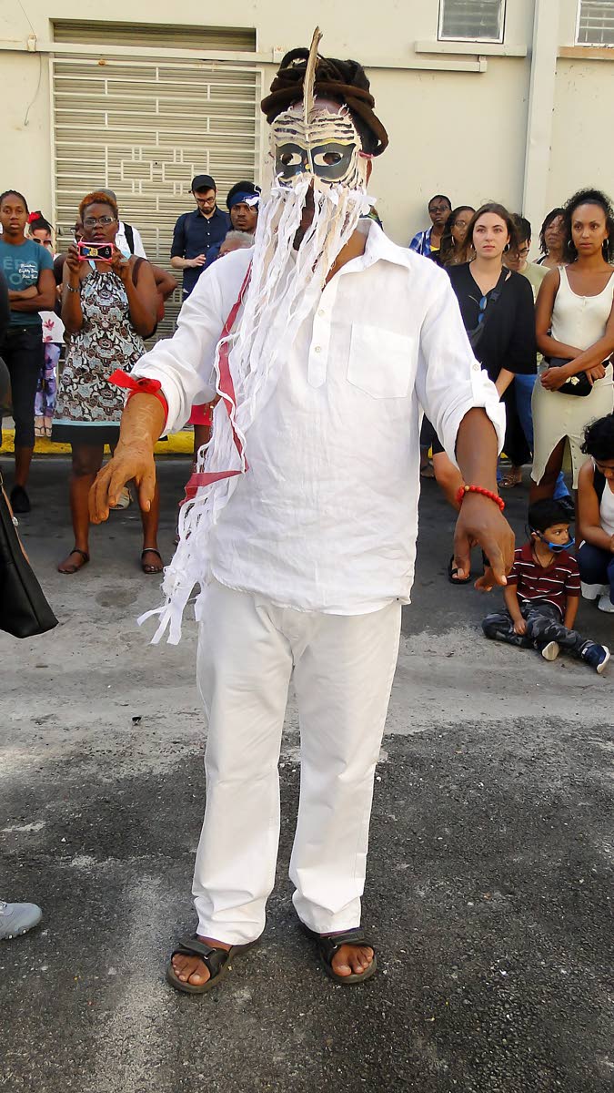 Mazola performing at an Installation called ‘Salah’ at Church Lane in downtown Kinston in 2019.