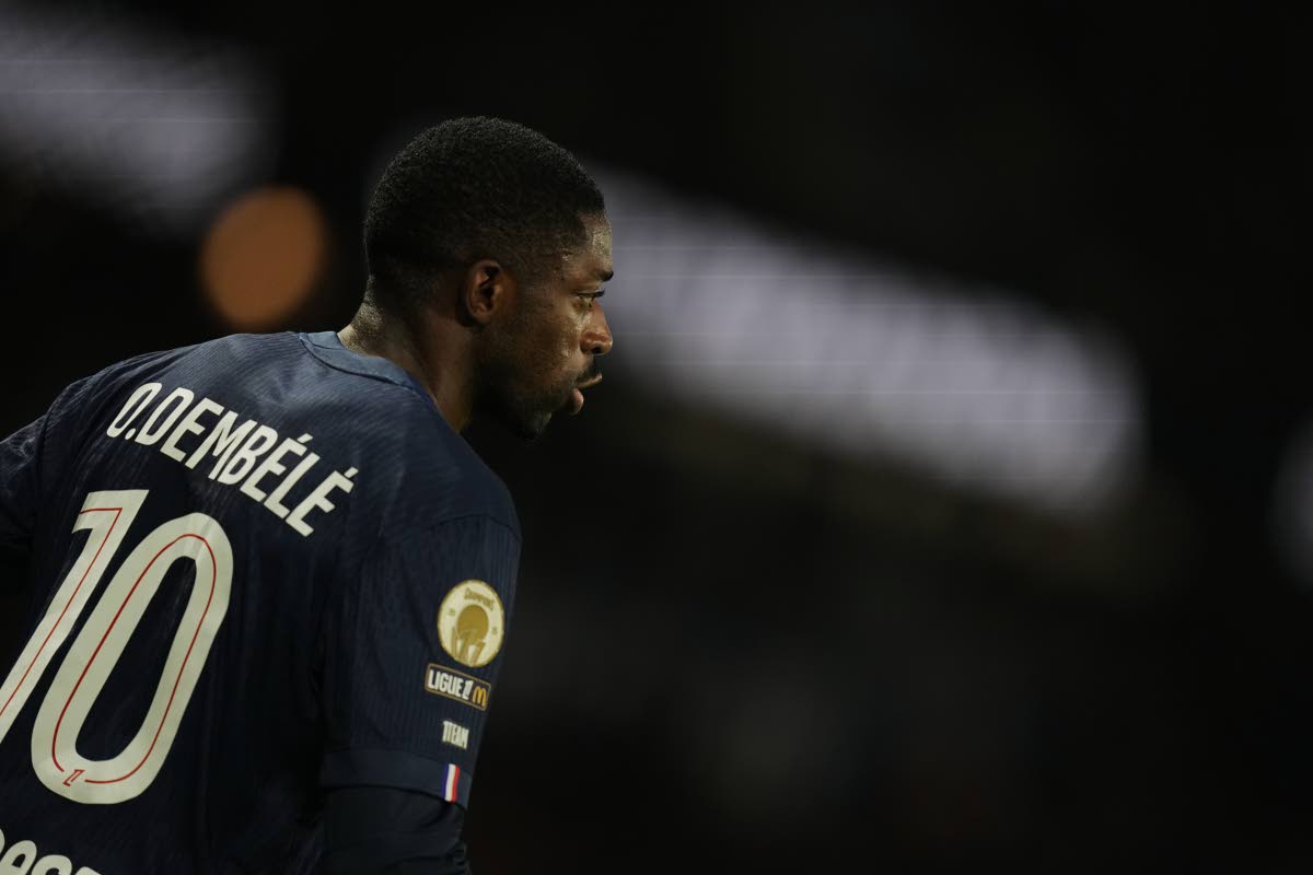 PSG’s Ousmane Dembele waits to kick a corner during the French League One football match against Rennes in Paris, France on December 6.