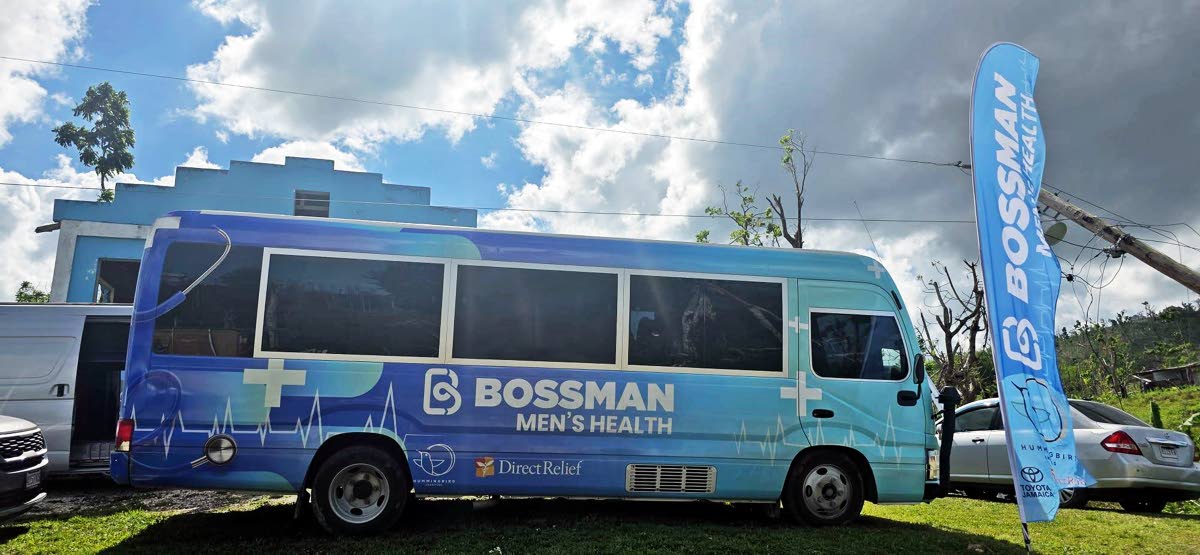 The mobile clinic donated by Direct Relief.