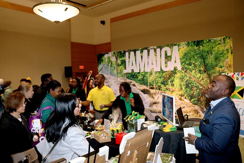 Jamaica’s booth at Winternational, Washington DC’s largest international embassy showcase, was abuzz as visitors sampled authentic Jamaican beef patties, Blue Mountain Coffee, and delectable rum cake at the Ronald Reagan Building and International Trad