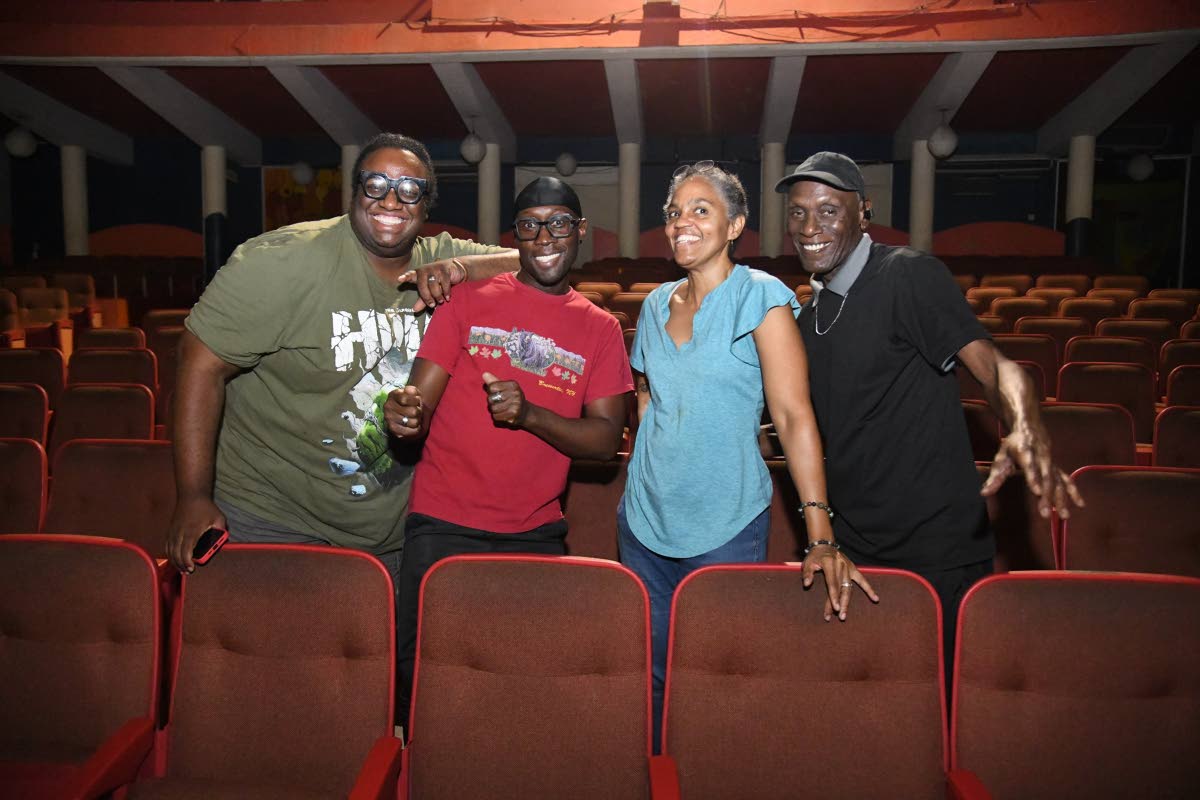 
Above: (From left) Duane Bennett, Kevin Halstead, Anya Gloudon-Nelson, and George Howard – the creative team behind ‘Big Yaad Vibes’, with Bennett on set and costumes, Halstead as director, Gloudon-Nelson as writer, and Howard on choreography.