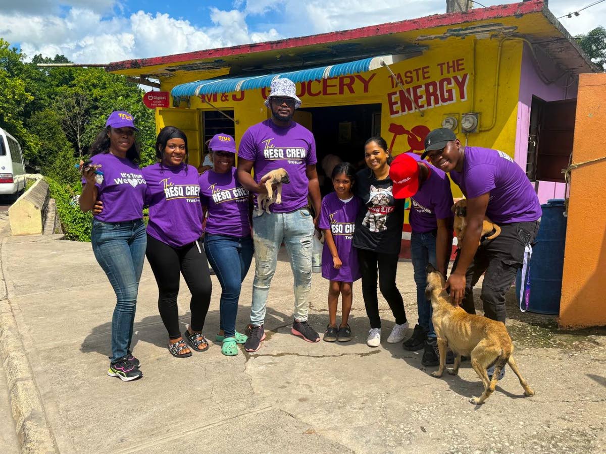  TRUE Melissa Relief ResQ Crew feeding displaced dogs in need.
