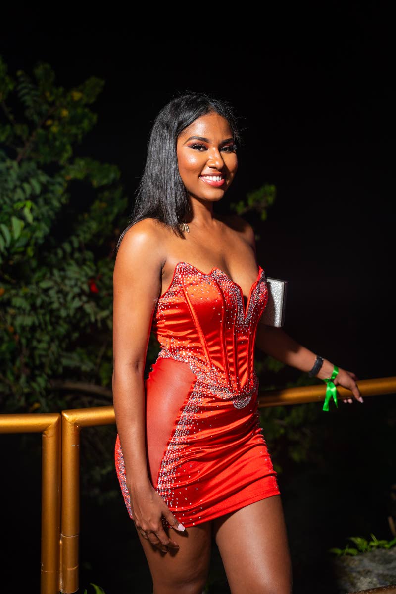 Shanique Singh, Miss Jamaica World 2022, ushers in the new year in a red corset dress.