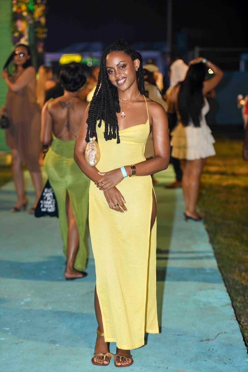Entrepreneur Aliyah Williams looked radiant in a yellow crochet dress. 
