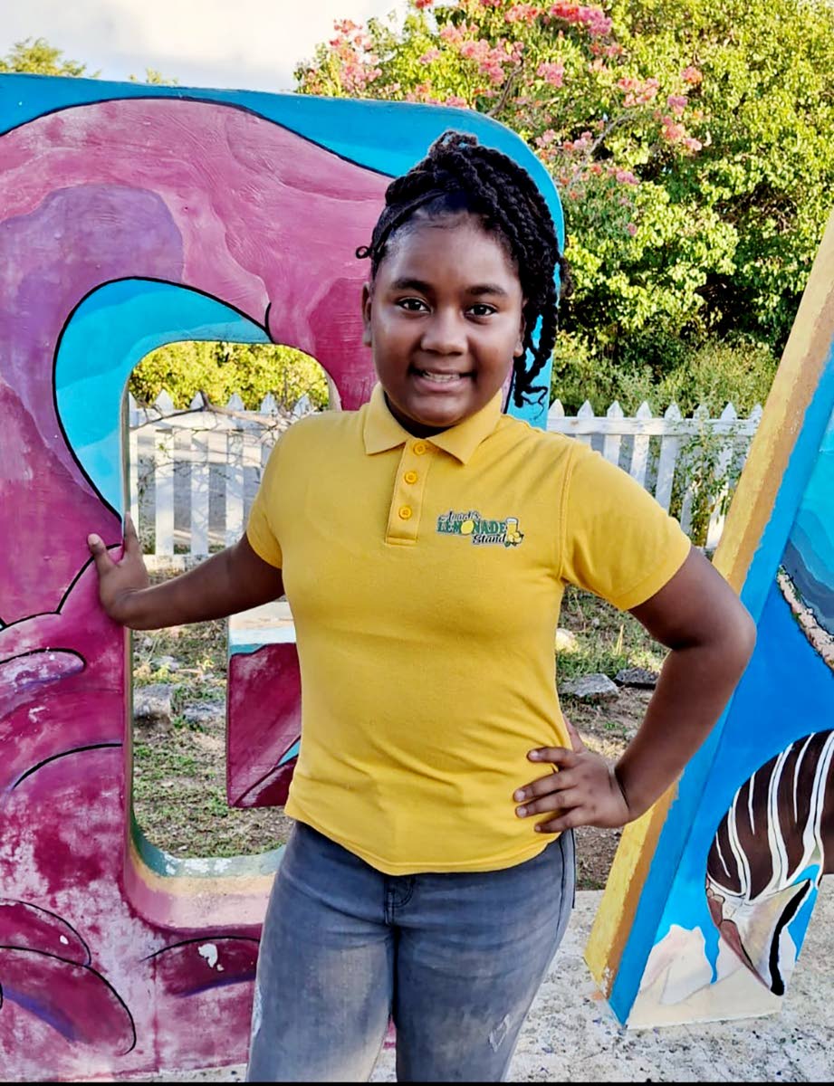 Jamaica-born Amiah Chang operates a lemonade stand in the British Virgin Islands. 