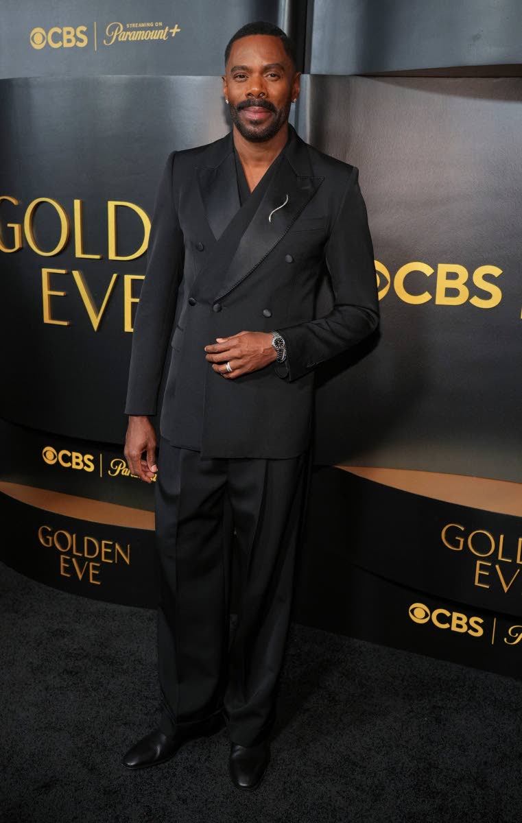 Colman Domingo walks the black carpet at Golden Globes Golden Eve in custom Dolce and Gabbana. 