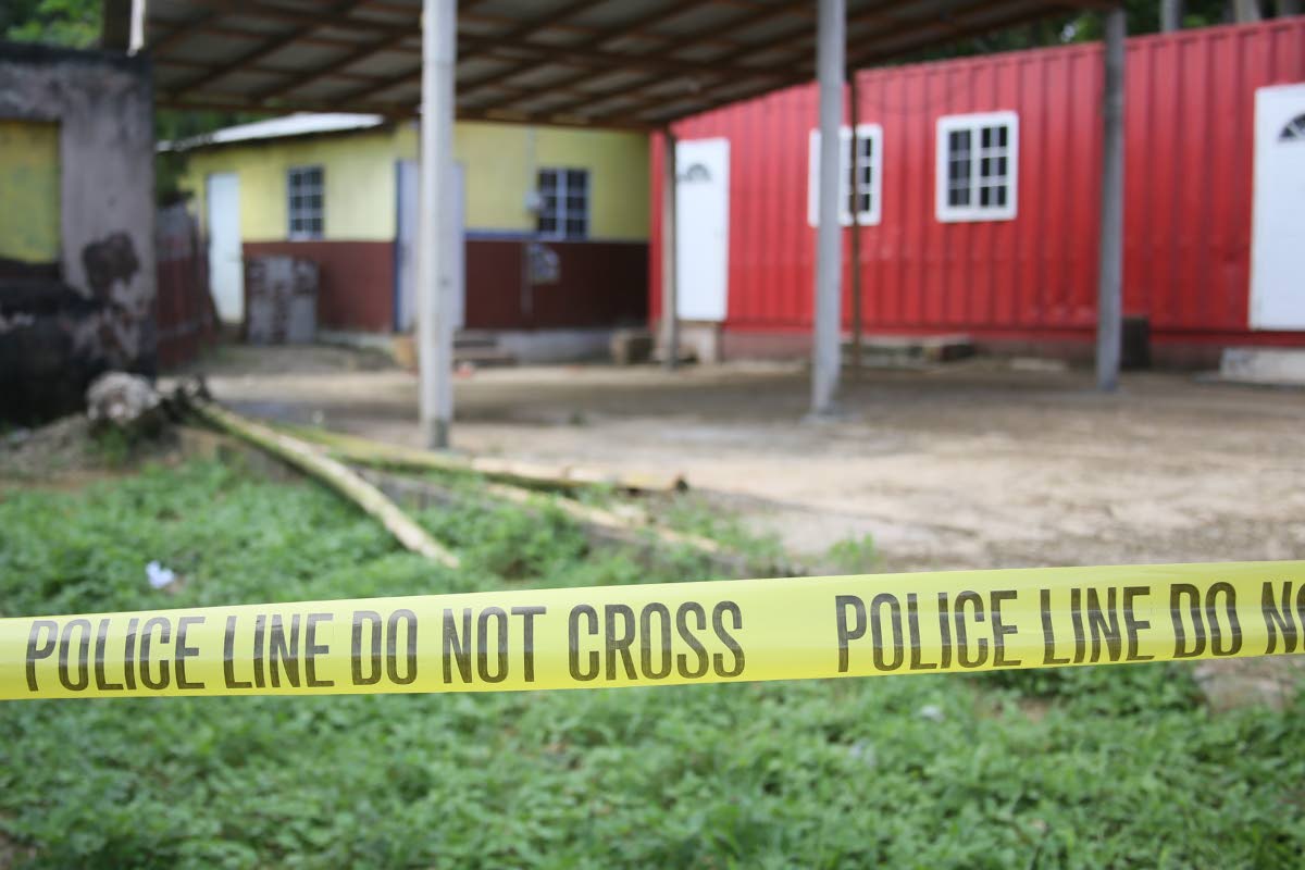 In this 2024 photo, police tape is seen at the scene of a shooting in Porus, Manchester.