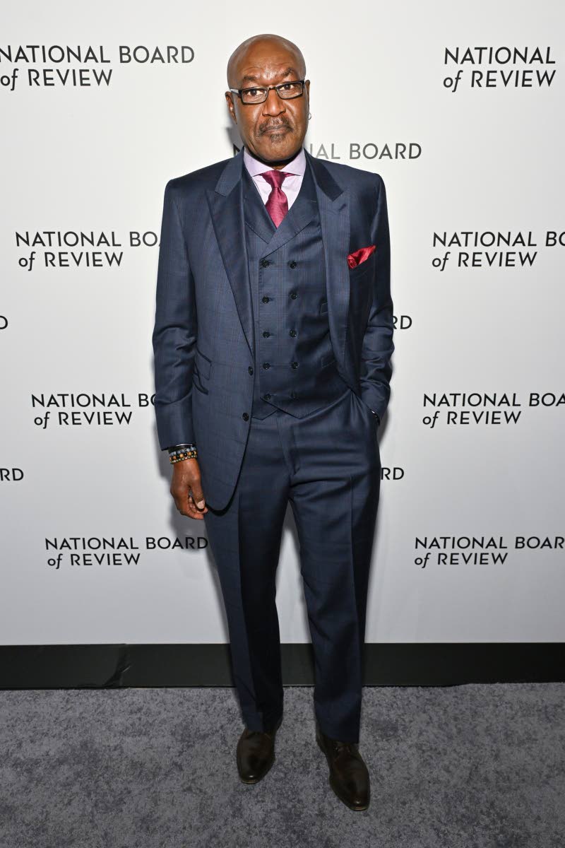 Delroy Lindo steps out in tailored elegance, attending the National Board of Review Awards gala in a three-piece grey suit.