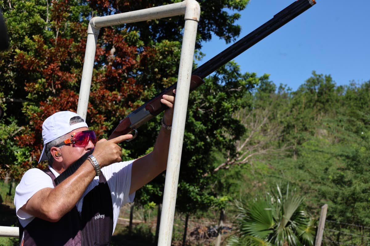 
Geoffrey Ziadie, highest overall winner, competes during the Jackson Bay Sporting Clays shoot last Sunday. 