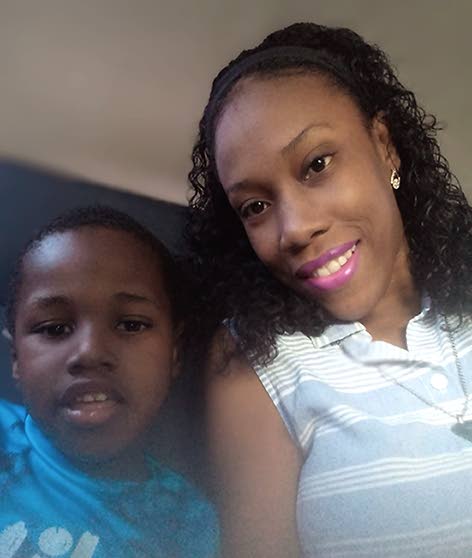 Mishcah Hamilton with her son, Micah. 