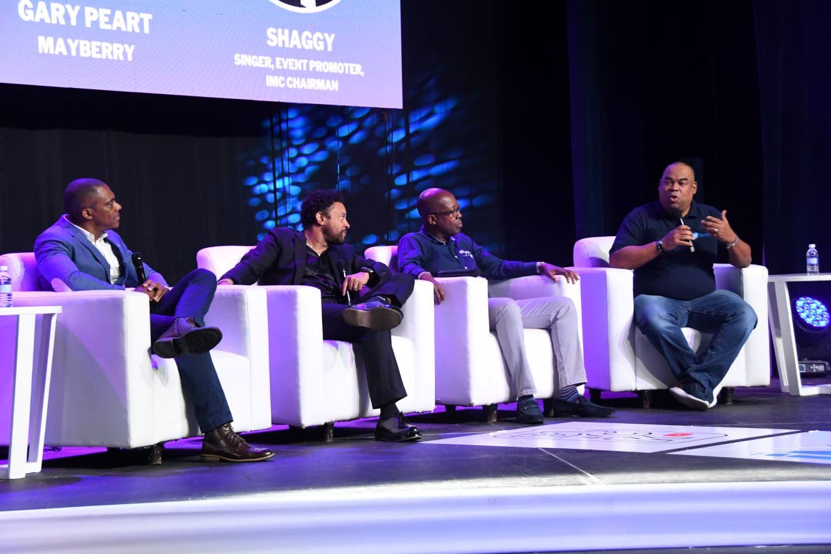 The inaugural Island Music Conference hosted in Kingston by musician Orville ‘Shaggy’ Burrell wrapped up on Sunday, February 23, after four days of discussion. Seen here, conference panellist and Mayberry Investments Limited CEO Gary Peart speaks durin