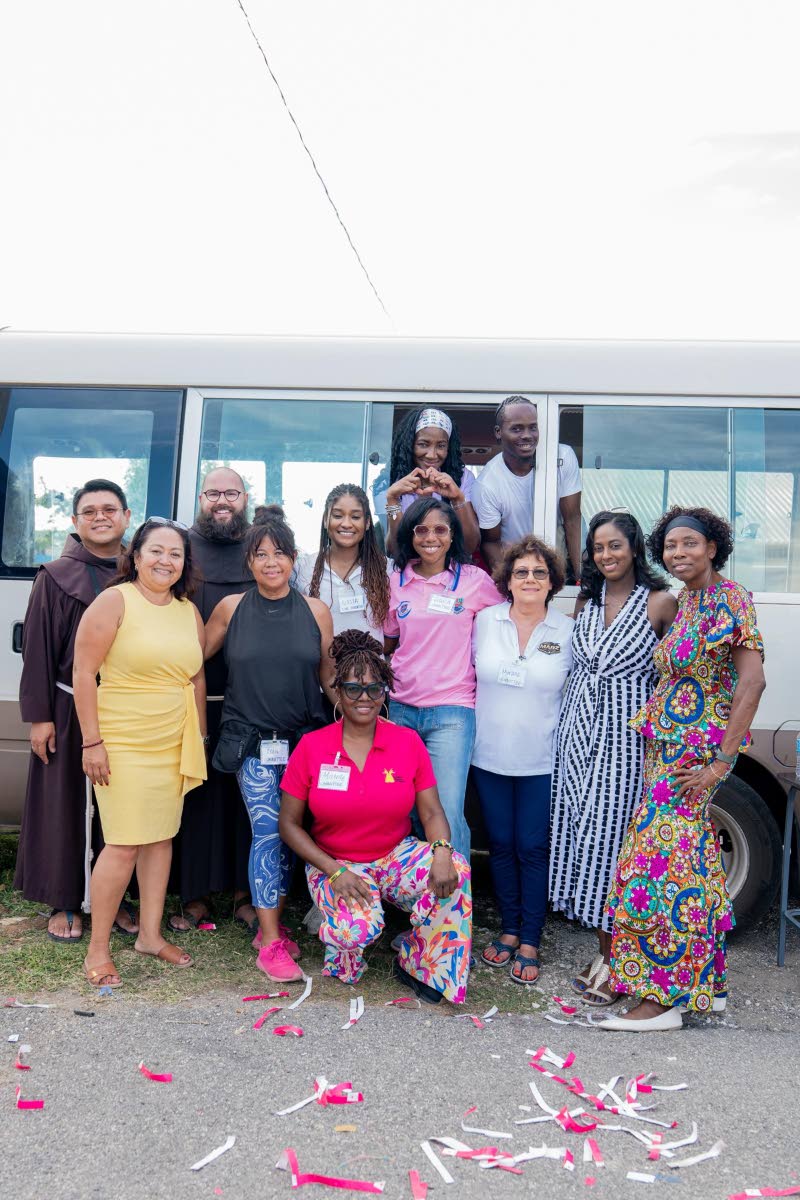 From left: Fathers from Mary Gate Church of Heaven, Brother Ricky Ferrer and Father Maxwell KlugIn; Councilor Julian Chang; Rosa Young, owner WAVZ Events; Alyssa Levy, I AM Foundation Intl team member; Jessica Davidson, educator at Manning’s School; C Ca