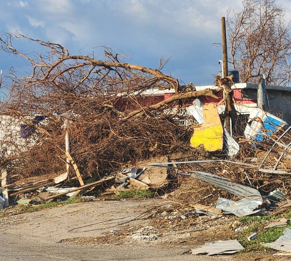The Black River, St Elizabeth office of Hometime Cable after the passage of Hurricane Melissa.