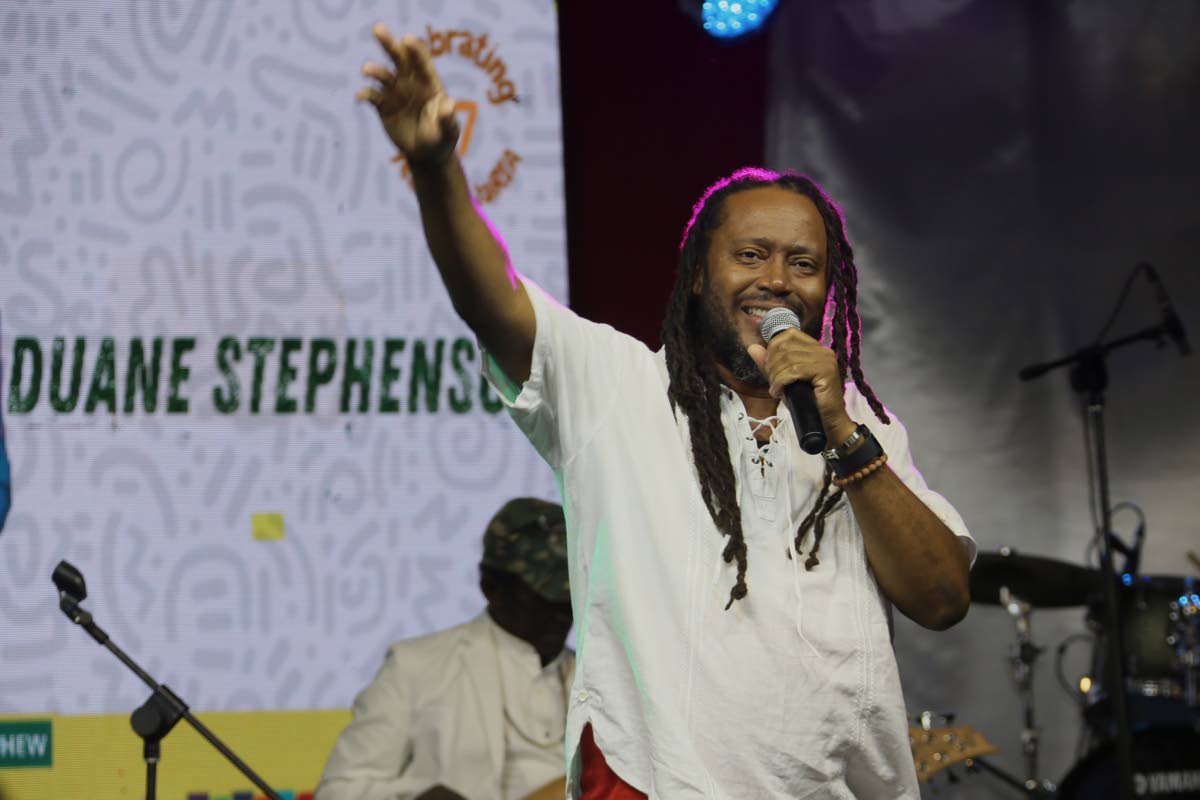 Duane Stephenson performing at JaRIA Tribute Remembering the Crown Prince Dennis Brown on Sunday.