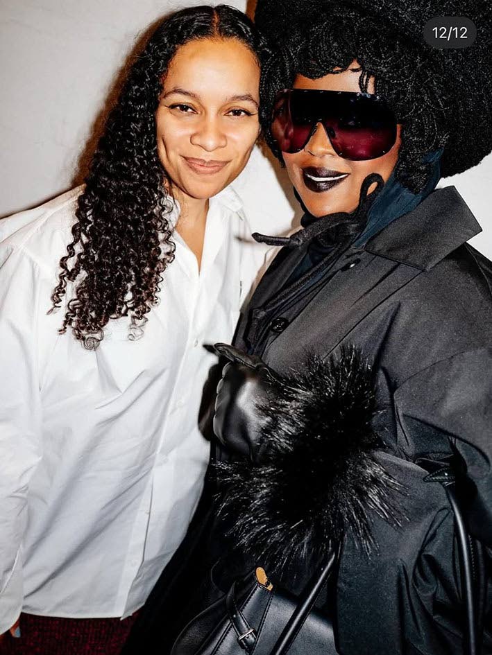 Proenza Schouler Creative Director Rachel Scott (left) and music legend Lauryn Hill backstage at the former’s debut collection show, which opened New York Fashion Week  (NYFW) last Wednesday.